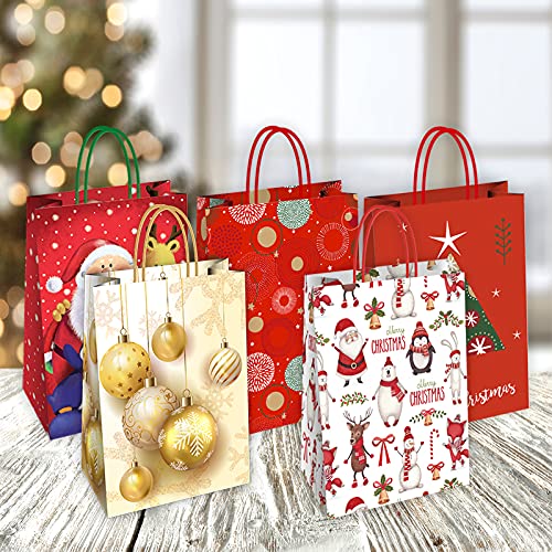 Shopper für Weihnachten aus Papier - verschiedene Muster, Maße 23 x 10 x 29 cm von Florio Carta