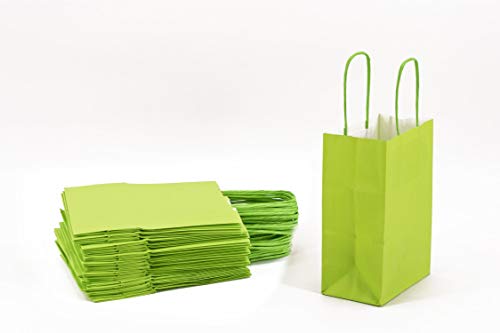 Papier-Shopper mit Griff aus Papier, Apfelgrün, 32 x 13 x 42, 25 Stück von Florio
