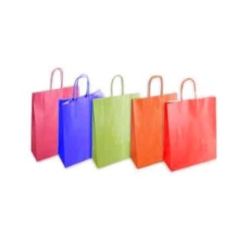 Papier-Shopper mit Griff aus Papier, verschiedene Farben, 18 x 8 x 25, 25 Stück von Florio