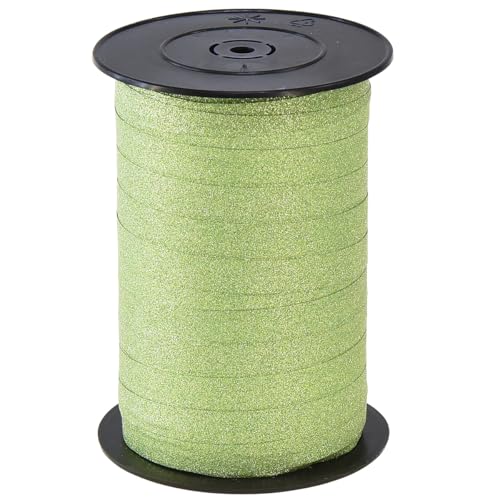 Dekoband Grün 10mm 100m Geschenkband Glitter Deko DIY von Floristik24