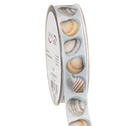 Geschenkband Maritim Muscheldesign Dekoration und Geschenkverpackung von Floristik24
