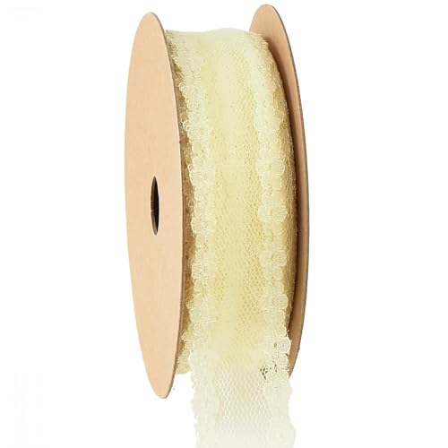 Spitzenband Gelb Deko Hochzeit Tisch Dekoration 20mm x 20m Spitzenband Gelb Deko Hochzeit Tisch Dekoration 20mm x 20m von Floristik24
