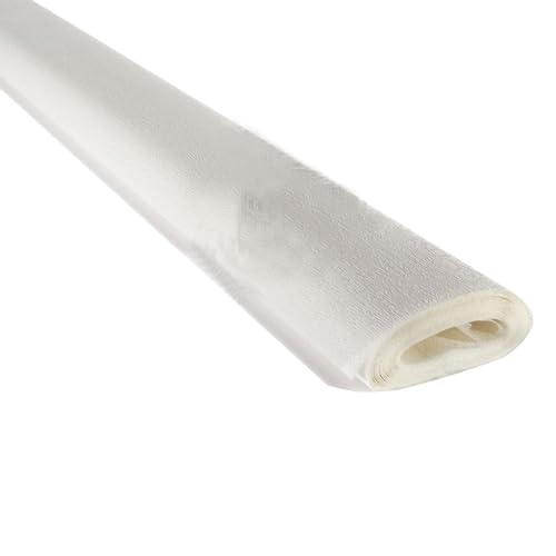 FloristryWarehouse Feines Krepppapier, Rolle, 60 g, 50 cm breit x 150 cm lang, Weiß (Farbton 330) von Floristrywarehouse