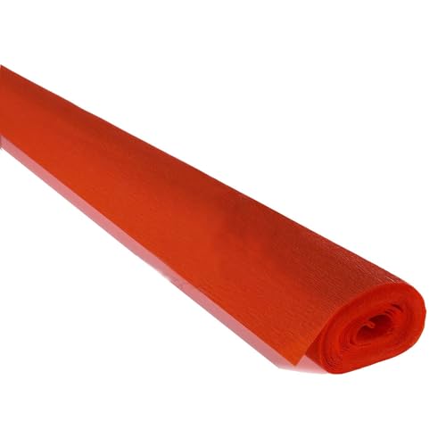FloristryWarehouse Feines Krepppapier, Rolle, 60 g, 50 cm breit x 150 cm lang, intensives Orange (Farbton 306) von Floristrywarehouse