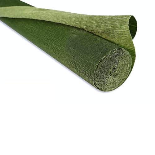 FloristryWarehouse Krepppapier, Rolle, 180 g (50 x 250 cm), zweifarbig, Blattgrün (Farbton 562/1) von Floristrywarehouse