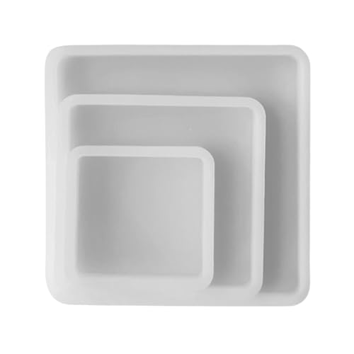 3 Stück Tellerformen Geometrie Tablett Cup Mat Silikonformen für Kunst Handwerk Tassen Matten Epoxidharz Formen von Florisync