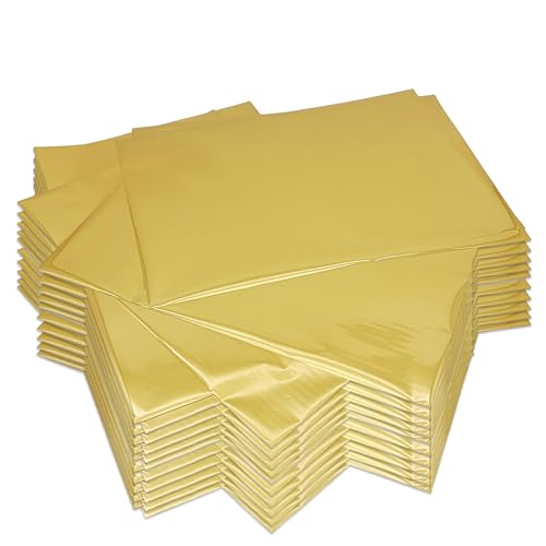 50 Blatt A 4 Heißfolien-Stempelpapiere Goldfolie Transferfolie Papier für Handwerk Prägung Scrapbooking Karten 50 Blatt A 4 Heißfolien-Stempelpapiere Goldfolie Transferfolie Papier für Handwerk Prägung Scrapbooking Karten von Florisync
