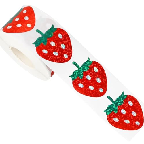 500 PCs Funkelnder Roter Aufkleber Fruchtaufkleber Erdbeerbezeichnungen Dekorative Belohnungsskalkbuch 500 PCs Funkelnder Roter Aufkleber Fruchtaufkleber Erdbeerbezeichnungen Dekorative Belohnungsskalkbuch von Florisync