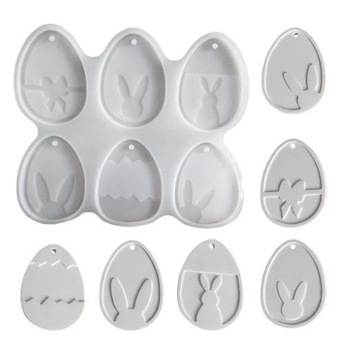 Flexible Silikonform für Kaninchen, Eier, handgefertigt, Basteln, Ostern, Epoxidharz, Anhänger, Schmuckzubehör Flexible Silikonform für Kaninchen, Eier, handgefertigt, Basteln, Ostern, Epoxidharz, Anhänger, Schmuckzubehör von Florisync