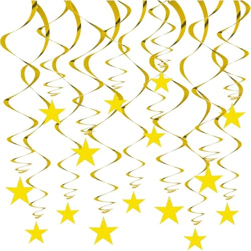 Florisync 30 Stück Stern-Hängewirbel Dekorationen für Hochzeiten und Babypartys, ideal für Partyplaner und Bastler von Florisync