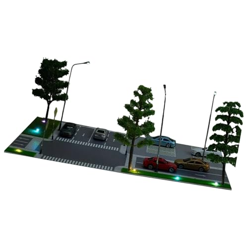 Florisync Maßstab 1:87 Stadtstraßenszene Modellbausätze Dioramen LED-Beleuchtung Auto Parkplätze Modell Miniatur Baum Simulation Auto Modell Florisync Maßstab 1:87 Stadtstraßenszene Modellbausätze Dioramen LED-Beleuchtung Auto Parkplätze Modell Miniatur Baum Simulation Auto Modell von Florisync