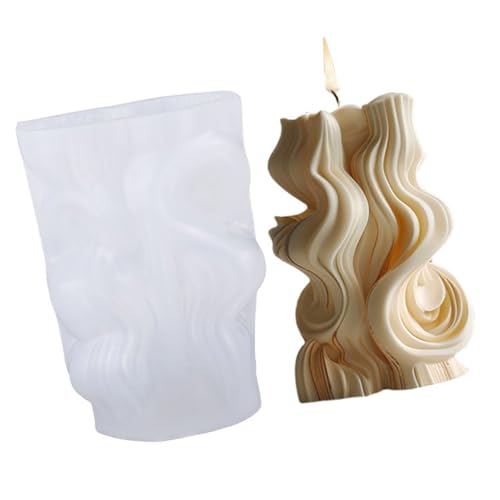 Gewellte Säule Kerze Schimmelpilze Blumenform Silikonform Oramentgussformen Formstoffe Wellenwellige Säule Kerze Form Silikonschmuck Epoxidharz von Florisync