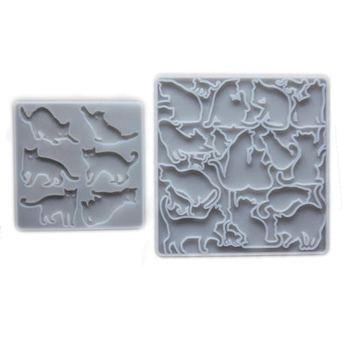 Set mit 2 Silikon-Anhängerformen, Tonformen, Schlüsselanhänger-Formen aus Silikon für Handarbeitsliebhaber Set mit 2 Silikon-Anhängerformen, Tonformen, Schlüsselanhänger-Formen aus Silikon für Handarbeitsliebhaber von Florisync