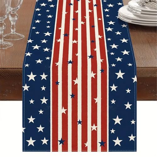 Tischläufer aus Leinen, rutschfest, Vintage-Flagge, Tischdecke für Esstische und Tischsets Tischläufer aus Leinen, rutschfest, Vintage-Flagge, Tischdecke für Esstische und Tischsets von Florisync