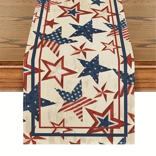 Tischläufer aus Leinen, rutschfest, Vintage-Flagge, Tischdecke für Esstische und Tischsets Tischläufer aus Leinen, rutschfest, Vintage-Flagge, Tischdecke für Esstische und Tischsets von Florisync