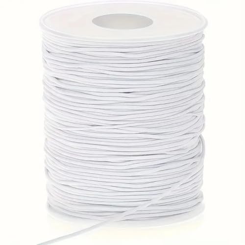 50 Meter Gummiband für Armbänder – weißes Gummikordel pro Rolle, ideal für DIY-Schmuck, Perlen und Gummiband für Masken 50 Meter Gummiband für Armbänder – weißes Gummikordel pro Rolle, ideal für DIY-Schmuck, Perlen und Gummiband für Masken von Flosfjylo
