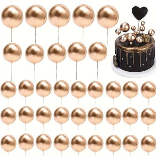 Gold-Kugeln für Kuchendekoration, goldfarbene Kuchenkugeln, Cupcake-Einsatz, Kuchendekoration, Bastelarbeiten, Backgeschirr, Dekorationswerkzeuge für Weihnachten, Geburtstag, Party, Hochzeit, Gold-Kugeln für Kuchendekoration, goldfarbene Kuchenkugeln, Cupcake-Einsatz, Kuchendekoration, Bastelarbeiten, Backgeschirr, Dekorationswerkzeuge für Weihnachten, Geburtstag, Party, Hochzeit, von Flosfjylo
