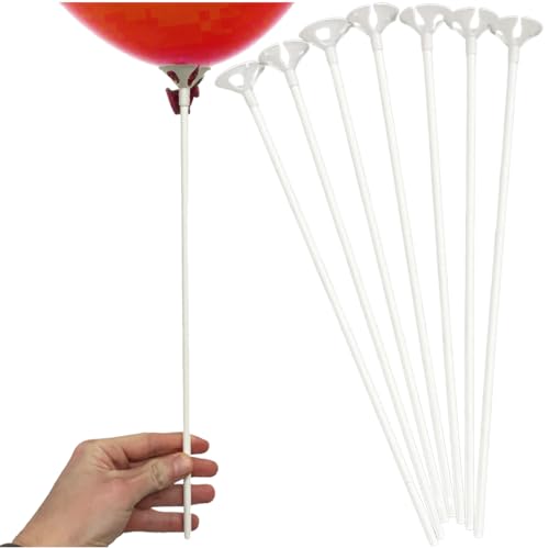 Flowballoons - Halter aus Papier für Luftballons - Ballonstab - 35 cm lang Halter für Luftballons - Luftballonstäbe - Ohne Kunststoff, Plastikfrei - Papier Party Deko - 100 Stück von Flowballoons