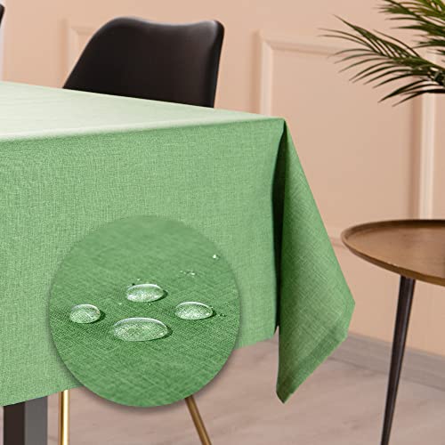 Tischdecke Outdoor Abwaschbar 140x240 Grün Gartentischdecke Tischdecken Wetterfest Wachstuchtischdecke Table Cloth Made in Italy für Den Außenbereich Tischtuch von Flowen