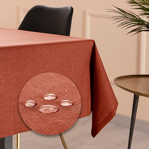 Tischdecke Outdoor Abwaschbar 140x240 Rot Gartentischdecke Tischdecken Wetterfest Wachstuchtischdecke Table Cloth Made in Italy für Den Außenbereich Tischtuch von Flowen