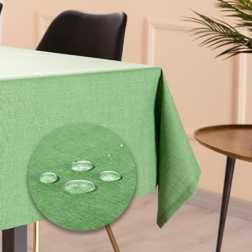 Tischdecke Outdoor Abwaschbar 100x140 Grün Gartentischdecke Tischdecken Wetterfest Wachstuchtischdecke Table Cloth Made in Italy für Den Außenbereich Tischtuch von Flowen