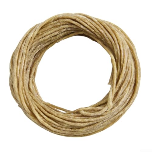 Bio-Hanf für Kerzendochte, 90 cm, mit Bienenwachs-Beschichtung, sauber brennendes natürliches Material für DIY-Projekte und Teelichter (dunkelbraun) von Floweringbeter