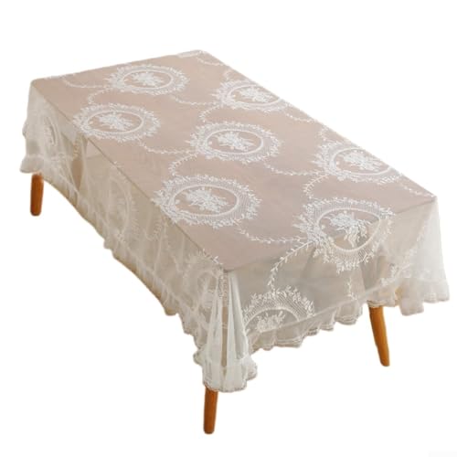 Elegante Spitzenstoff-Tischdecke für festliche Anlässe, verwandeln Sie Ihren Essbereich wunderschön (90 x 90 cm) von Floweringbeter