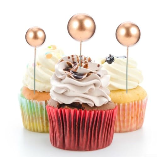 Party-Dekoration mit Schaumstoffkugeln, 30-teiliges Set, perfekt für Kuchen auf Partys (30 Stück Gold) von Floweringbeter
