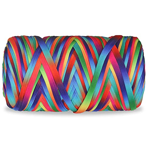 T-Shirt-Garn, 160 Meter, Strickgarn, Stoff, Häkeltuch, buntes T-Shirt-Garn für Häkelanfänger, DIY, Handarbeit, Tasche, Decke, Kissenprojekte T-Shirt-Garn, 160 Meter, Strickgarn, Stoff, Häkeltuch, buntes T-Shirt-Garn für Häkelanfänger, DIY, Handarbeit, Tasche, Decke, Kissenprojekte von Flrhsjx