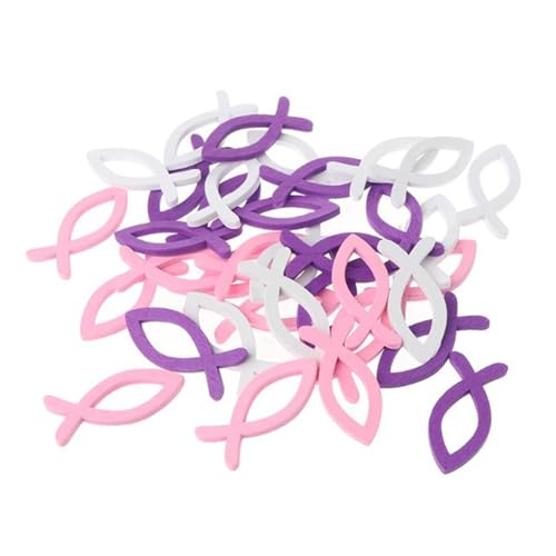 108pcs Taufe Tischdekoration Mit Handgeschnitzelholz Fisch Form Konfetti Streuung Für Gemeinschaft Taufe Zeremonien von Fluxioxtna