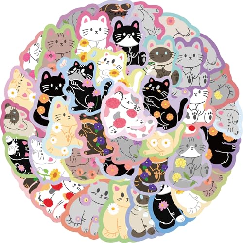 50Counts Kätzchen Aufkleber Ästhetischer Aufkleber Kinderkleber Für Scrapbook Notebook Wasserflasche Telefon Hülle Skateboard Gitarre Blumen 50Counts Kätzchen Aufkleber Ästhetischer Aufkleber Kinderkleber Für Scrapbook Notebook Wasserflasche Telefon Hülle Skateboard Gitarre Blumen von Fluxioxtna