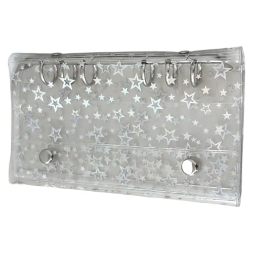6 Loch PVC Bindemittel Cover 3.94x7.76inch Card Album Deckt Wasserfeste 6 Löcher Stempelkarten Ordner Protectors Note Organizer von Fluxioxtna