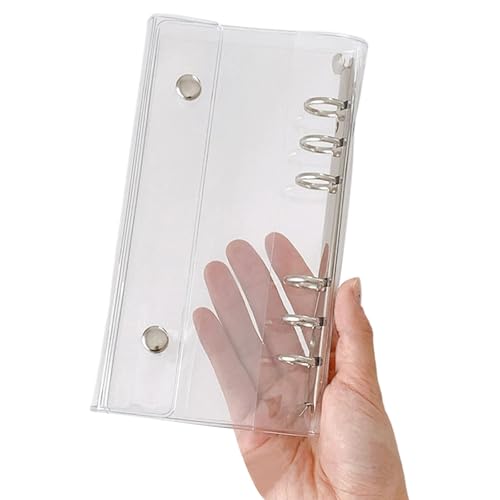 6 Loch PVC Bindemittel Cover 3.94x7.76inch Card Album Deckt Wasserfeste 6 Löcher Stempelkarten Ordner Protectors Note Organizer von Fluxioxtna
