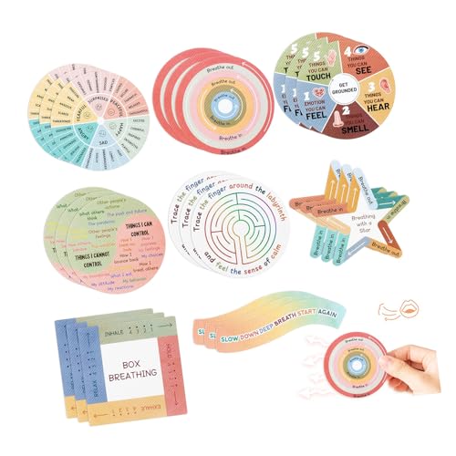 8/9 PCs Angstzustände Sensorische Aufkleber Ästhetische Aufkleber Beruhigen Relief Beruhigende Für Laptop Sammelalbum Ästhetische Sensorische Angst Angst Beruhigend von Fluxioxtna