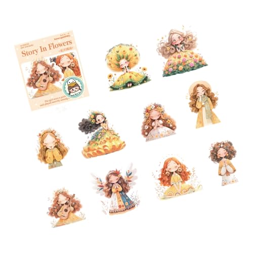 Cartoon Mädchen Aufkleber Belohnung Aufkleber Scrapbooking Landschaft Blumen Für Telefonlaptop Blumen Cartoon Mädchen Aufkleber Belohnung Aufkleber Scrapbooking Landschaft Blumen Für Telefonlaptop Blumen von Fluxioxtna