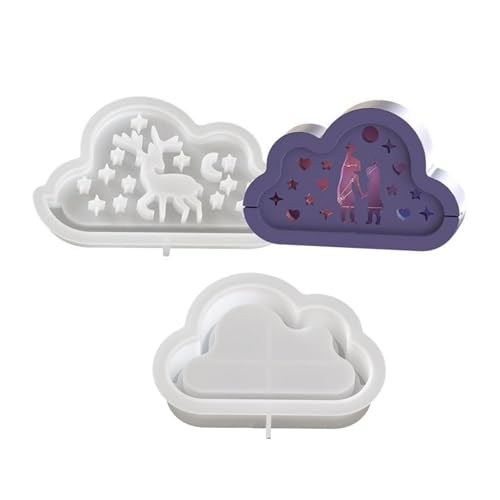 Cloud Silhouettes Lampe Silikonform Set Romantik Wolkenlampen Form Für Kreative Häuser Dekoration Und Geschenkherstellung von Fluxioxtna