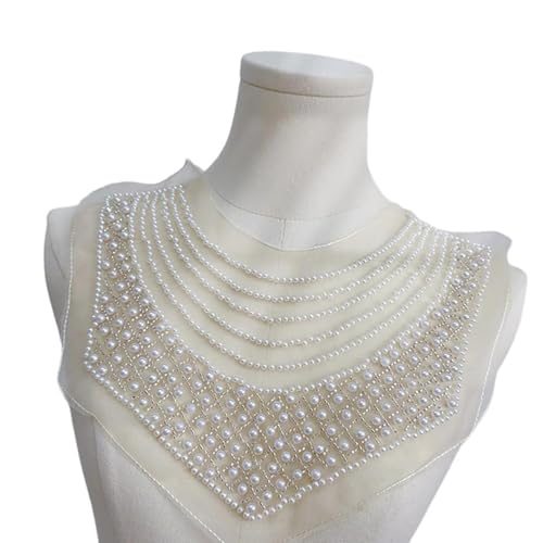 Delicate Polyester Collar Applique Mesh Sticker Perlenkragen Patches Für Formelle Ereigniskostümzubehör von Fluxioxtna