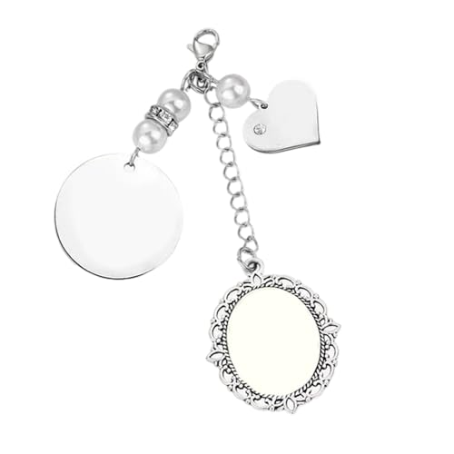 Eleganter Hochzeitsbouquet Charme Brautspitzen Anhänger Hanging Anhänger Legierungstextur Geeignet Für Braut Und Bräutigam Foto Brautparty Lacy Oval Charm Decore von Fluxioxtna