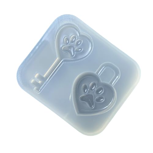 Entzückende Katze Pfotenschlüsselkettenhandwerksform Silikonmaterialien Leicht Zu Reinigen Perfekt Für Handgefertigte Schmuck Die Geschenke Food Grade Silikonschmuckform Machen von Fluxioxtna