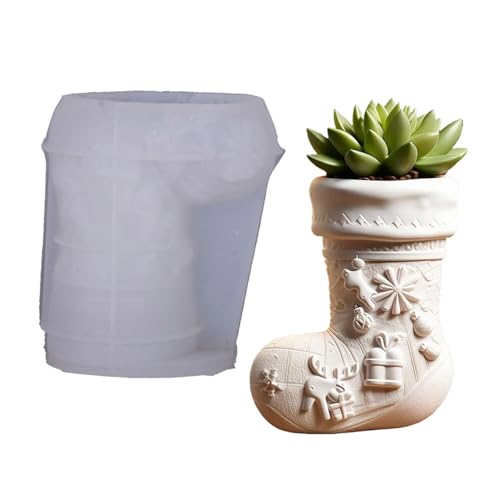 Flexible Weihnachts Silikon Strumpfform Für Harz Vasen Tassen Und Urlaubsdekorationen Urlaubsfeind Planter Schimmel von Fluxioxtna