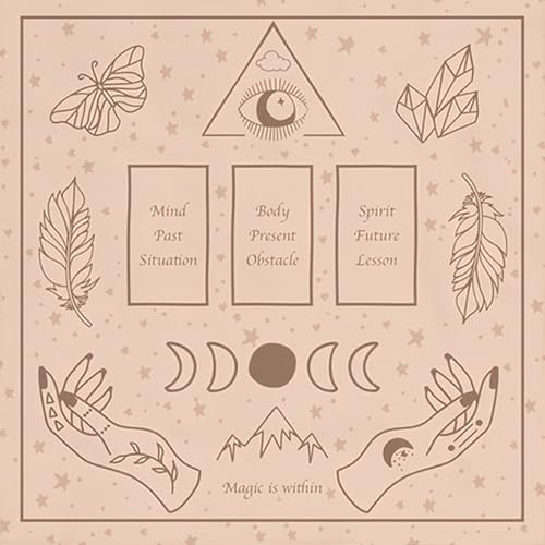 Fluxioxtna Divinations Tischdecke Lesekarte Astrologys Tarotkarten Tischdecke Altars Stoff Göttlichkeit Brettspielzubehör von Fluxioxtna
