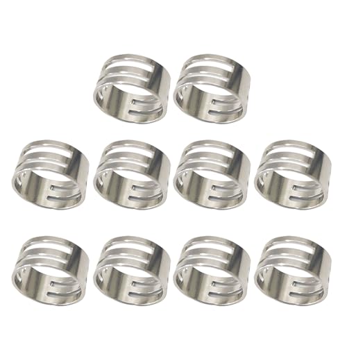 Fluxioxtna Fingerschutz 1/5/10pcs Antiquitätenhunger Ringe Handwerk Handwerk Nähen Fingerhutnadel Handwerk Haushalt Nähzubehör von Fluxioxtna
