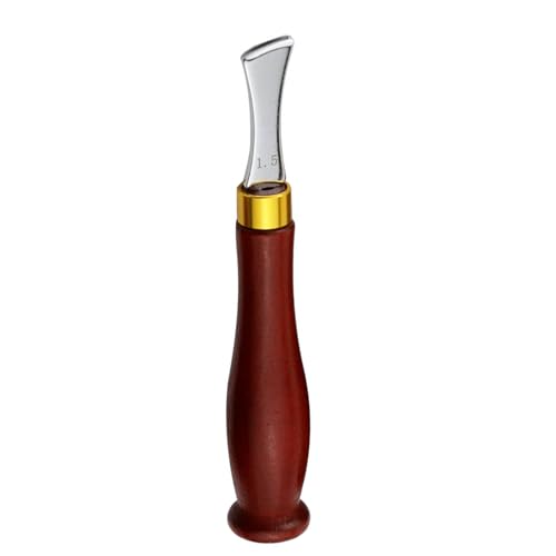 Fluxioxtna Lüfterförmiges Leder Grooven Werkzeug Ergonomische Holzgriff Kantekantenkanten Knacken Handwerksarbeits Leder Stempelzubehör von Fluxioxtna