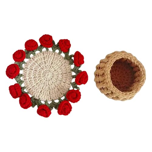 Fluxioxtna Rose Bouquet Häkchen Coasters Kits Blumenersetzer Häkelstarter Kits Häkeln Kits Für Die Heimdekoration Fluxioxtna Rose Bouquet Häkchen Coasters Kits Blumenersetzer Häkelstarter Kits Häkeln Kits Für Die Heimdekoration von Fluxioxtna