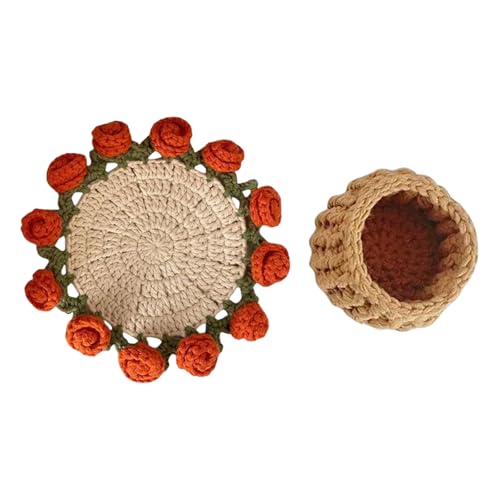 Fluxioxtna Rose Bouquet Häkchen Coasters Kits Blumenersetzer Häkelstarter Kits Häkeln Kits Für Die Heimdekoration Fluxioxtna Rose Bouquet Häkchen Coasters Kits Blumenersetzer Häkelstarter Kits Häkeln Kits Für Die Heimdekoration von Fluxioxtna