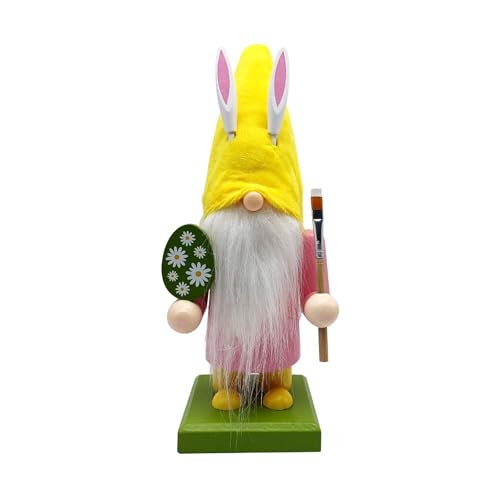 Fluxioxtna Spring Gnomes Dekoration Bunnies Ohr Elfen Holzfigur Mit Basis Für Home Party Tabletop Dekoration von Fluxioxtna