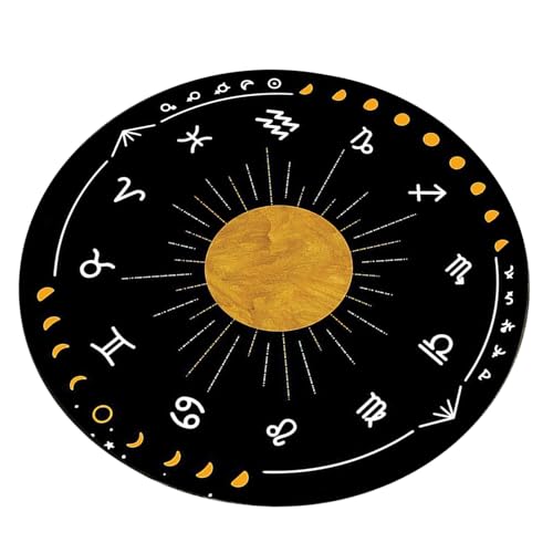 Fluxioxtna Sun Moon Astrologie Pendel Mat Tarots Gummi Tischdecke Schreibtisch Dekoration Tarots Kartenpolster Pendel Zeremonie Matte Hexerei von Fluxioxtna