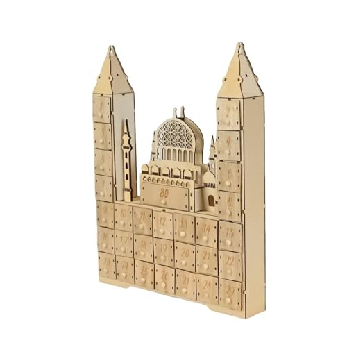 Holz Moschee Burgen Adventskalender Eid Countdown Kalender Schublade Mit LED Light Muslime Ramadans Festival Dekoration Holz Moschee Burgen Adventskalender Eid Countdown Kalender Schublade Mit LED Light Muslime Ramadans Festival Dekoration von Fluxioxtna