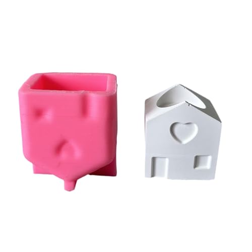 Kleine Haus Kerzenhalter Silikonform Epoxidharz Schimmelpilze Herzhaus Kerzenlestick Pflaster Die Formen Geiste Kleine Kerzenhalter Silikonpflaster Formen von Fluxioxtna