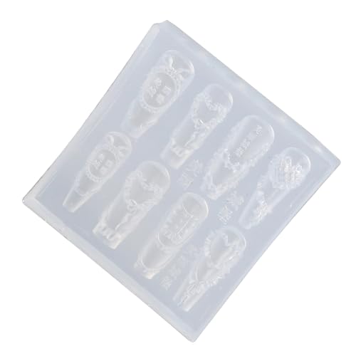 Nägelkunst Silikonform Für Handgefertigten Harzschmuck Mehrere Intelligente Designs Schimmelpilze Für Crafting Enthusiasten Creme Semine Silikonvorlage von Fluxioxtna
